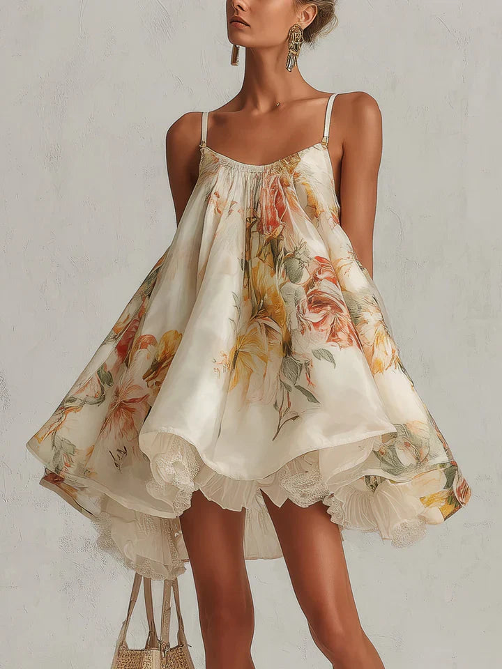 Liliana – Kurzes Kleid mit Blumenmuster
