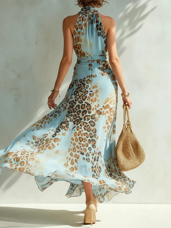 Desiree – Glamouröses Maxikleid mit Tiermuster