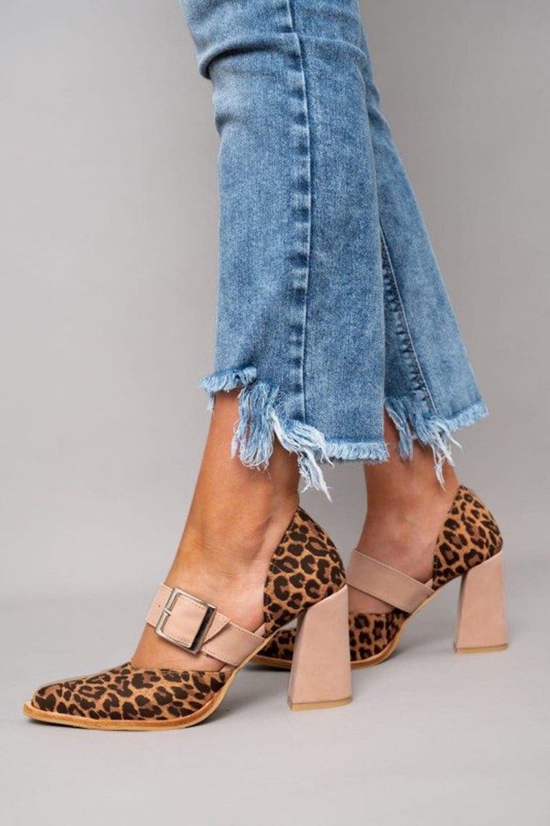 Ilana™ | Blockabsatz mit gewagtem Leopardendruck