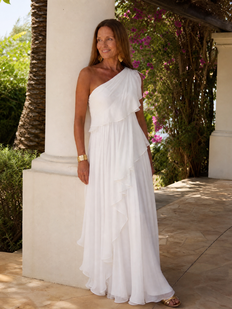 Alina – Elegantes One-Shoulder-Maxikleid