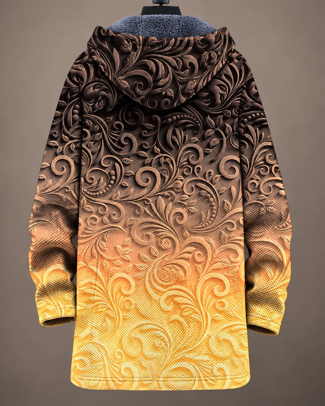 Aurelia Kapuzenjacke mit Goldenem Rankenmuster
