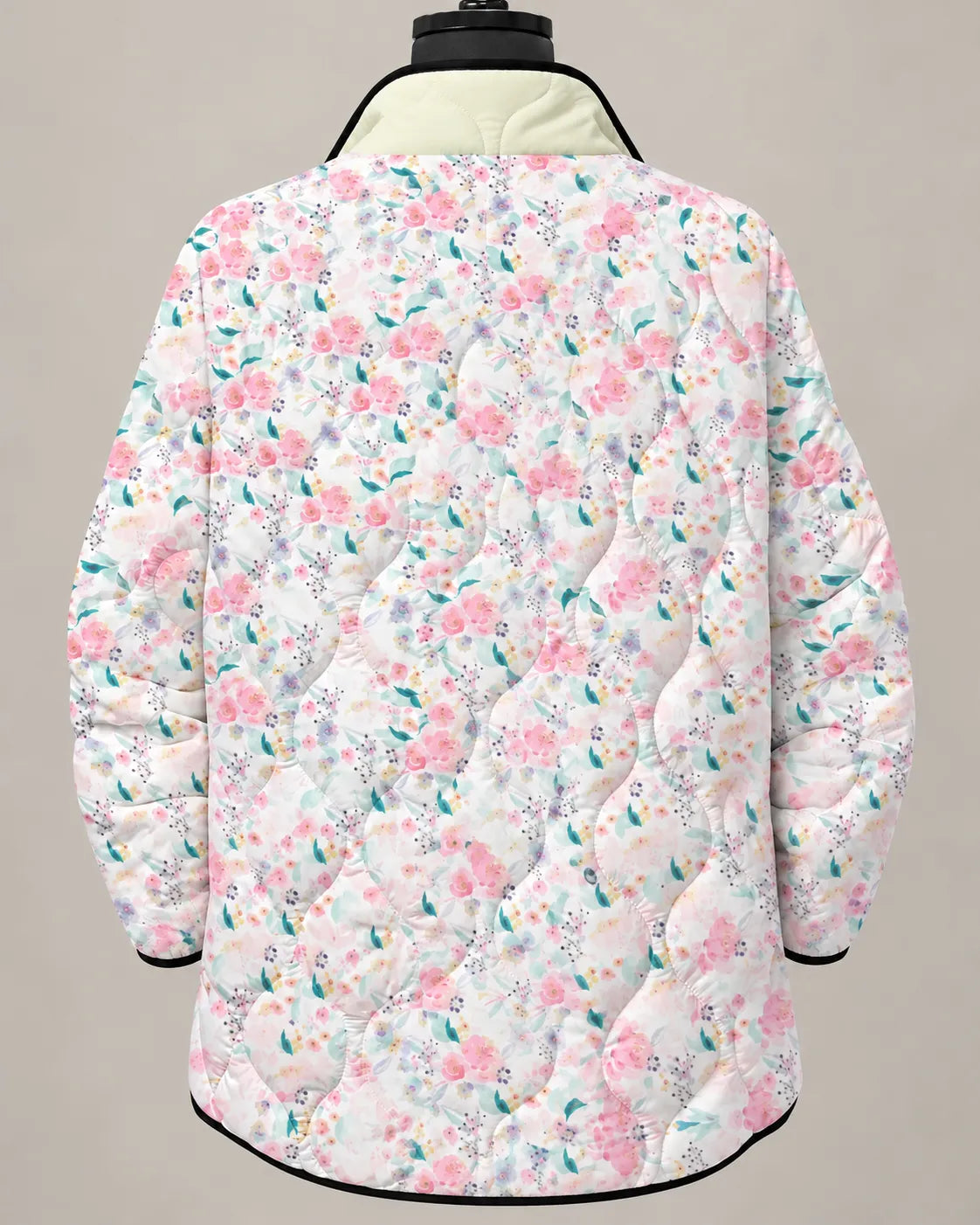 Eliana Gesteppte Jacke mit zartem Gartenblumen-Print