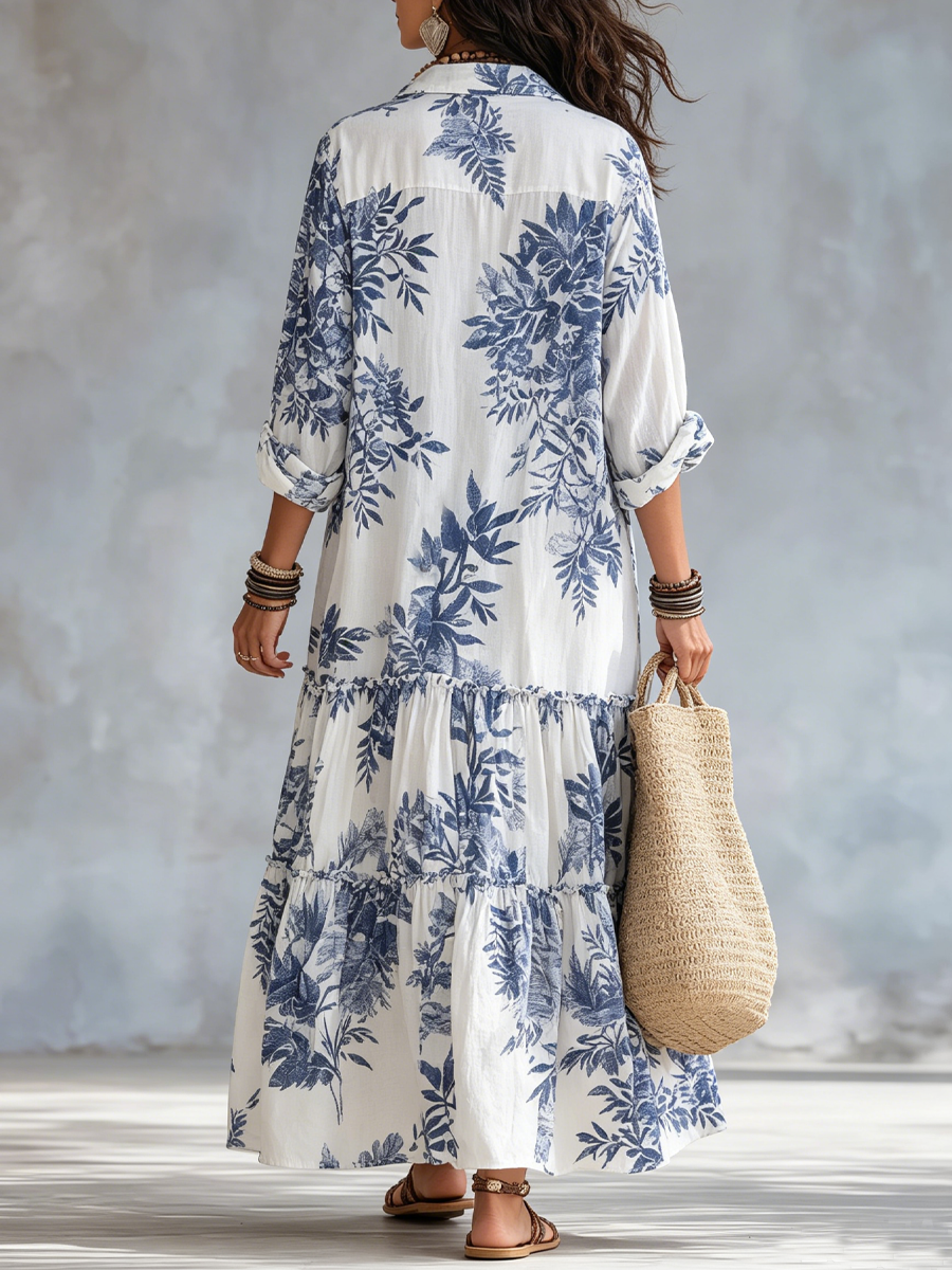 Alvilda – Maxikleid im Boho-Stil mit Blumenmuster