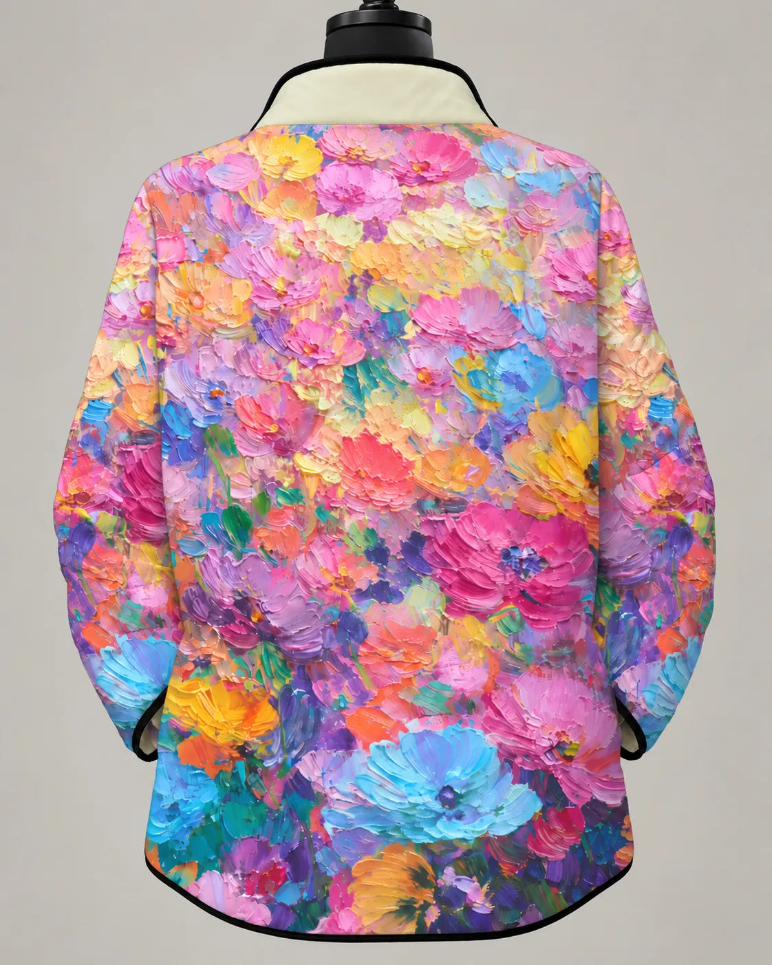 Camilla Gesteppte Jacke mit gemaltem Gartenprint