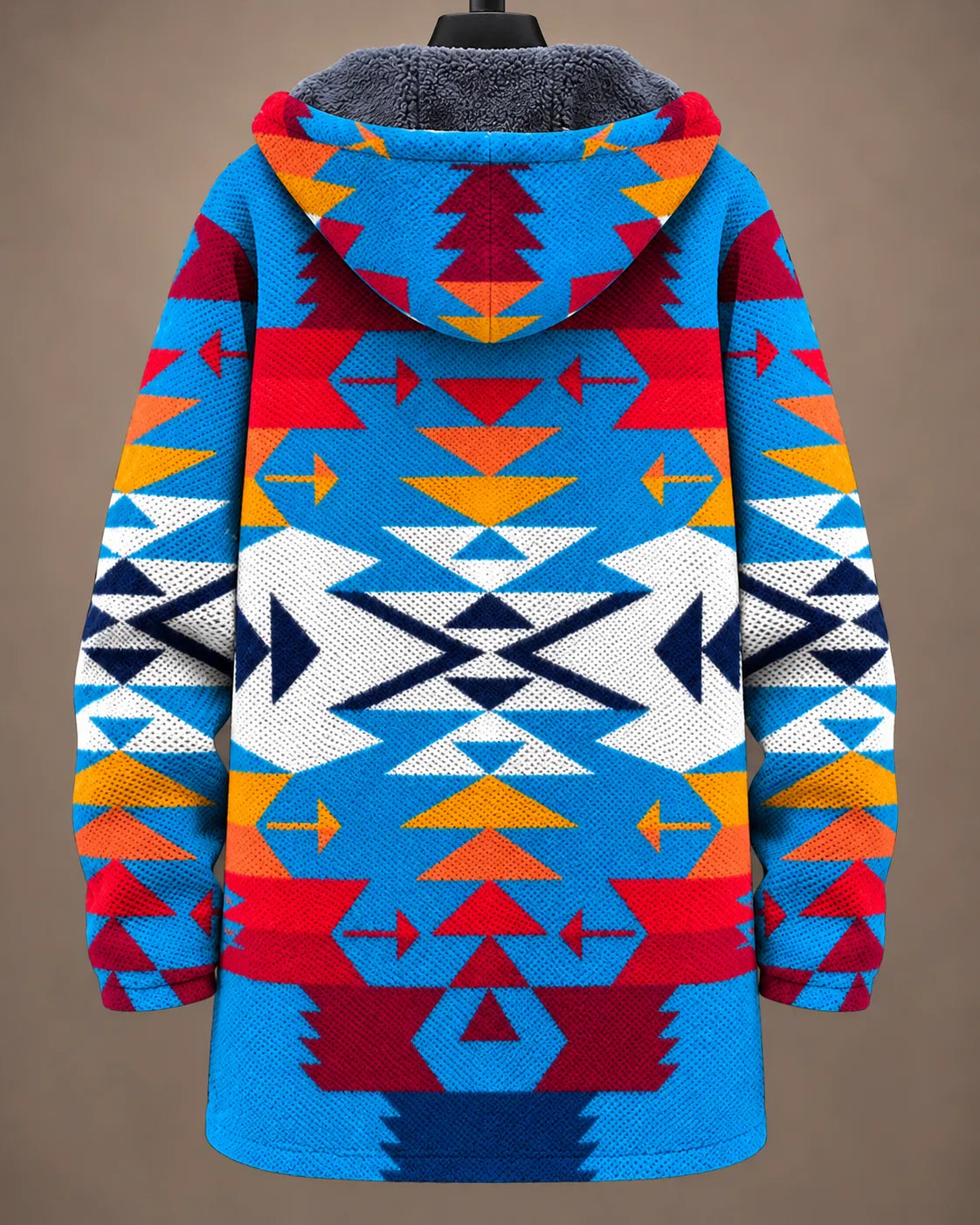 Talia Farbenfrohe Geometrische Kapuzenjacke