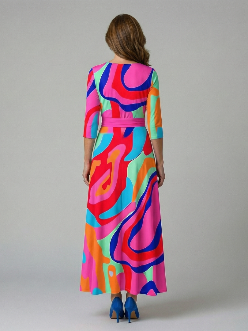 Morwenna | Wickel-Maxikleid mit Blumenmuster