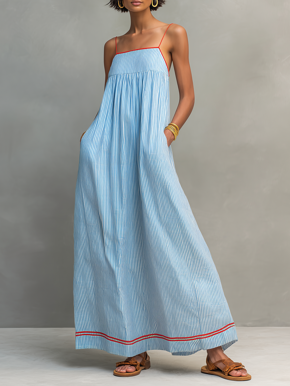 Petra | Gestreiftes Maxikleid