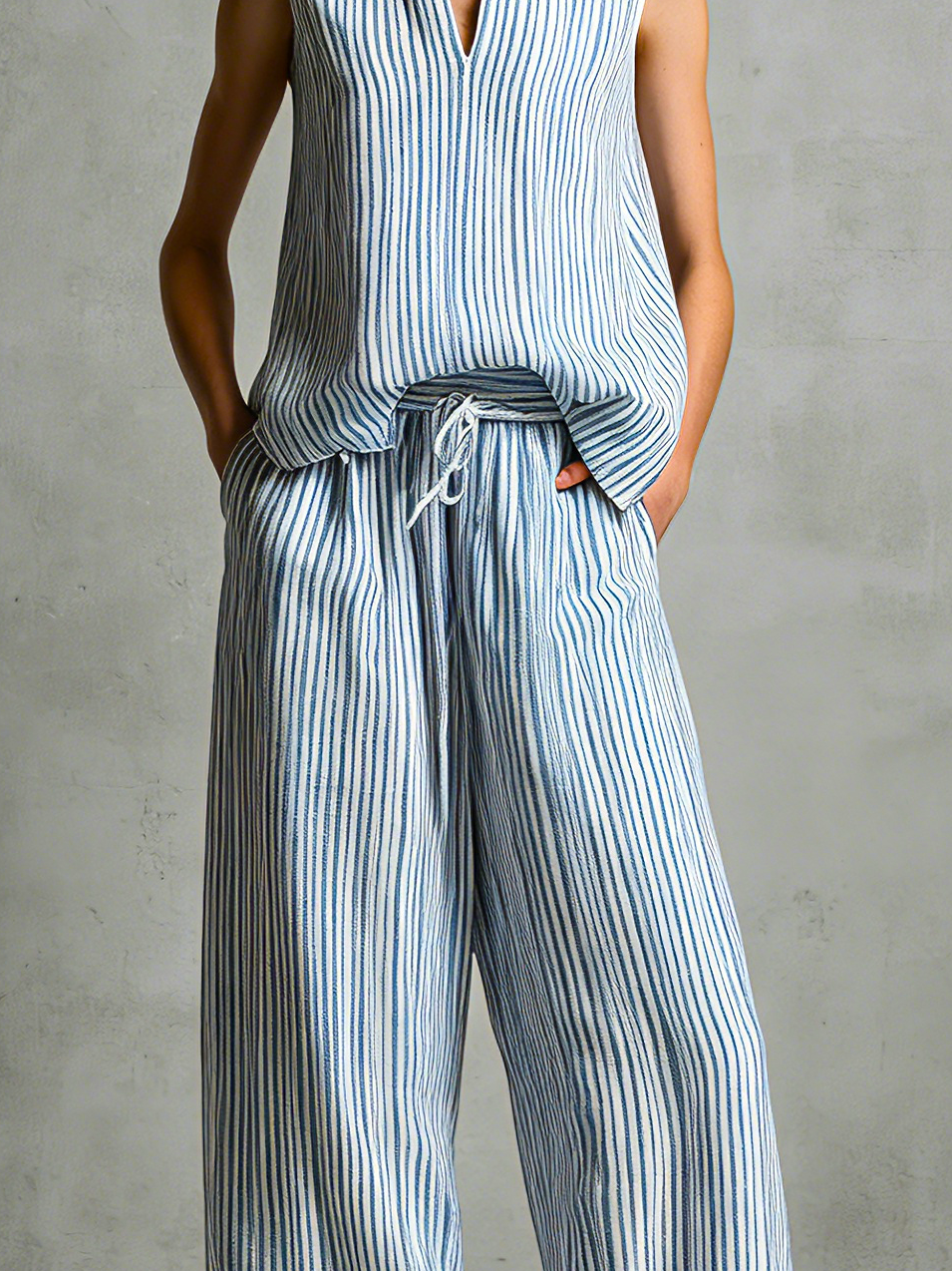 Livia | Gestreiftes Palazzo-Set