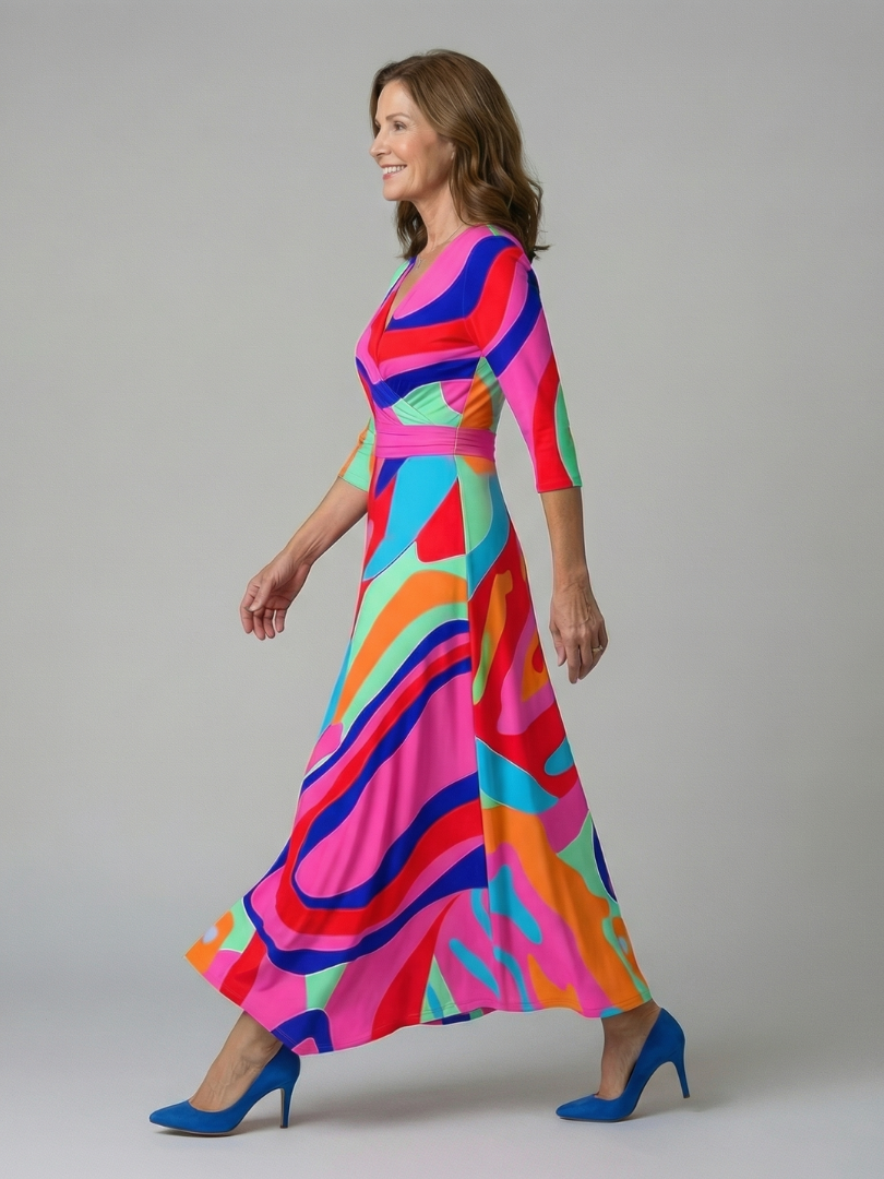 Morwenna | Wickel-Maxikleid mit Blumenmuster
