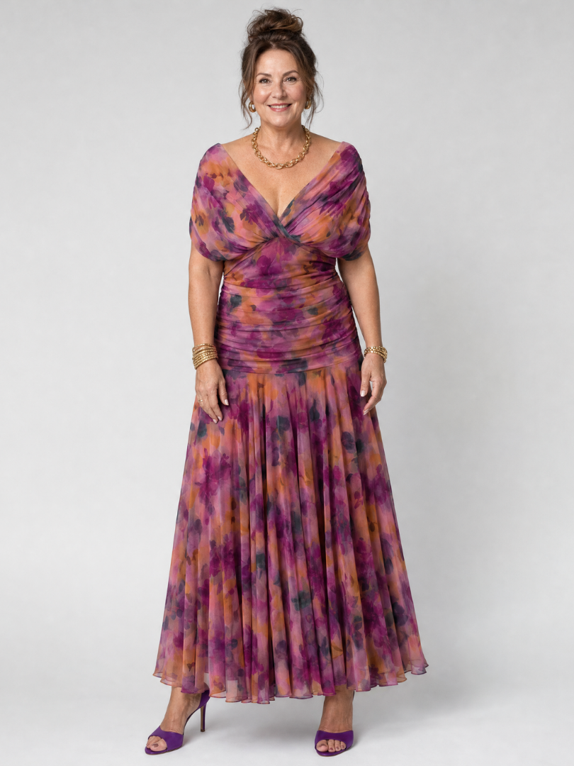 Calen | Luftiges Midikleid mit freien Schultern