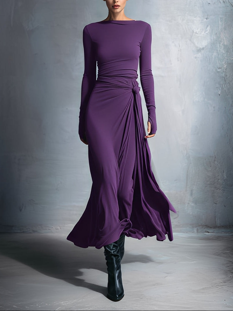 Naomie | Maxikleid mit seitlicher Schleife