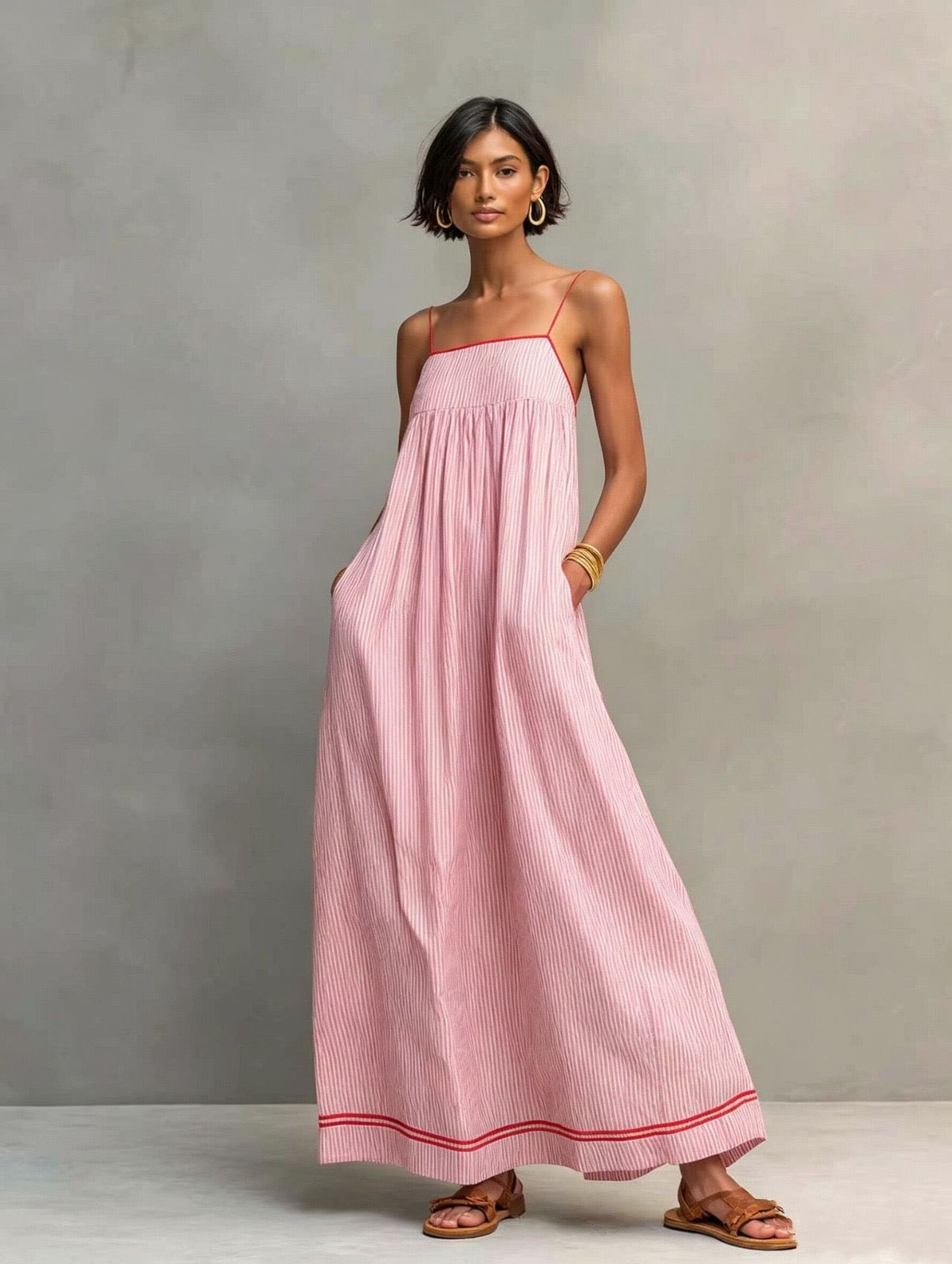 Petra | Gestreiftes Maxikleid