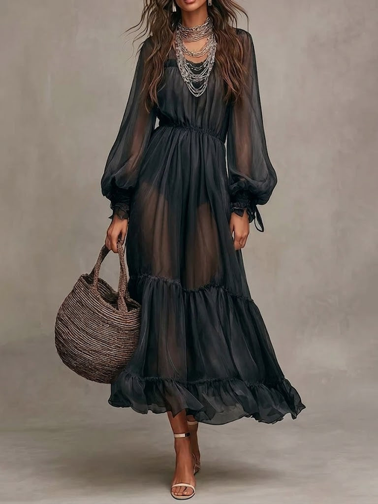 Gerda | Elegantes Midikleid mit V-Ausschnitt