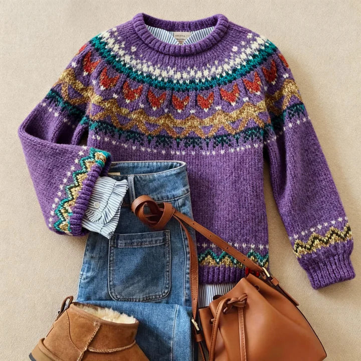 Solva™ | Klassischer Vintage-Strickpullover