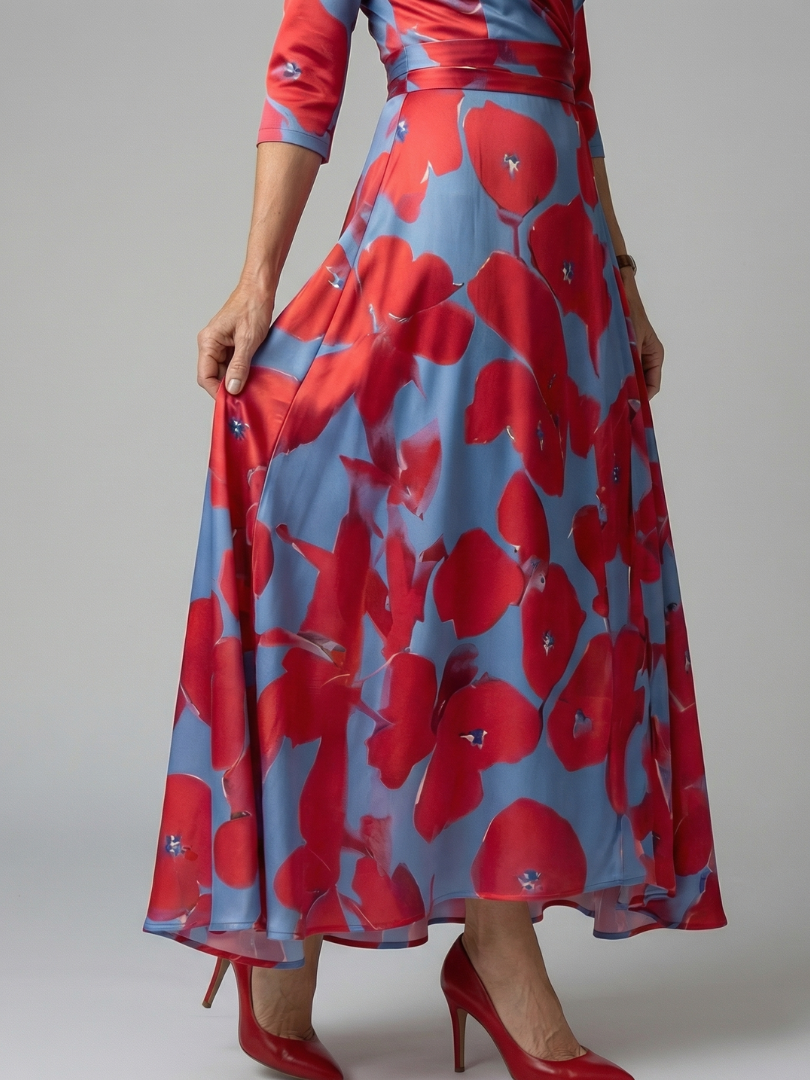 Morwenna | Wickel-Maxikleid mit Blumenmuster