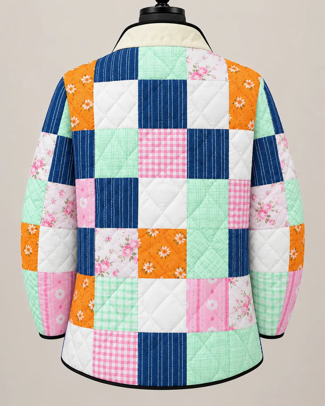 Mirelle | Farbenfrohe gesteppte Patchwork-Jacke
