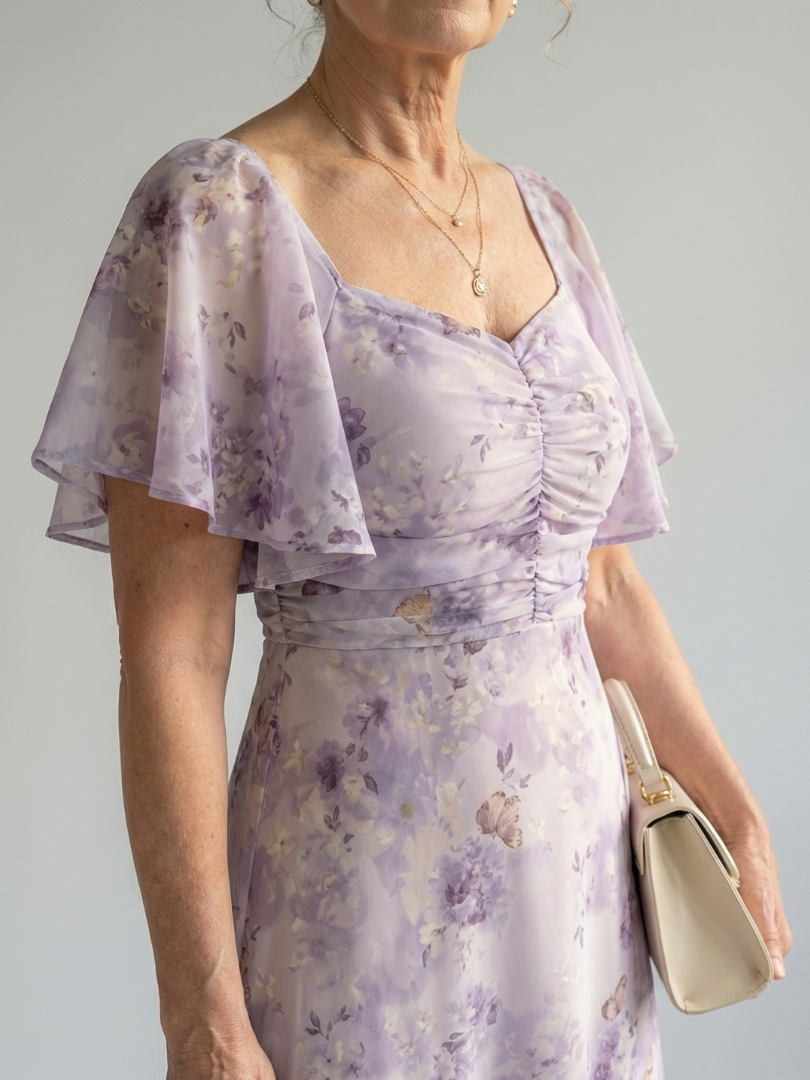 Vaelis | Midikleid mit Flatterärmeln