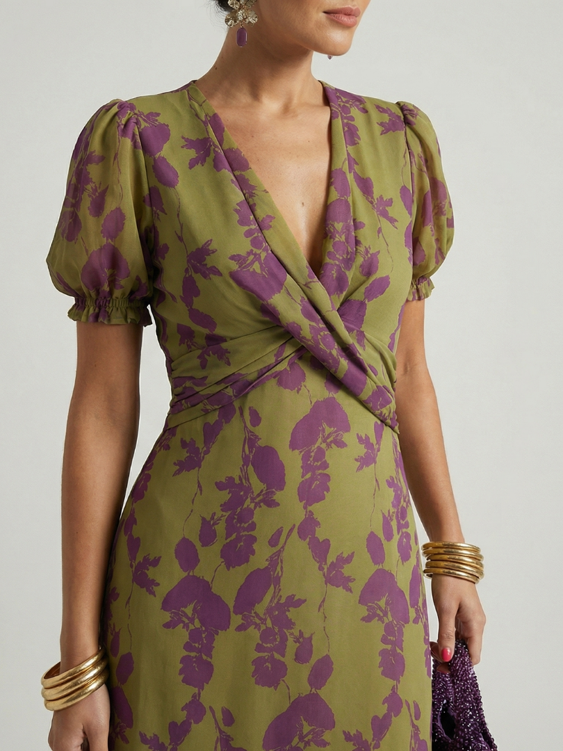 Virel | Lockeres Midikleid mit Blumenmuster