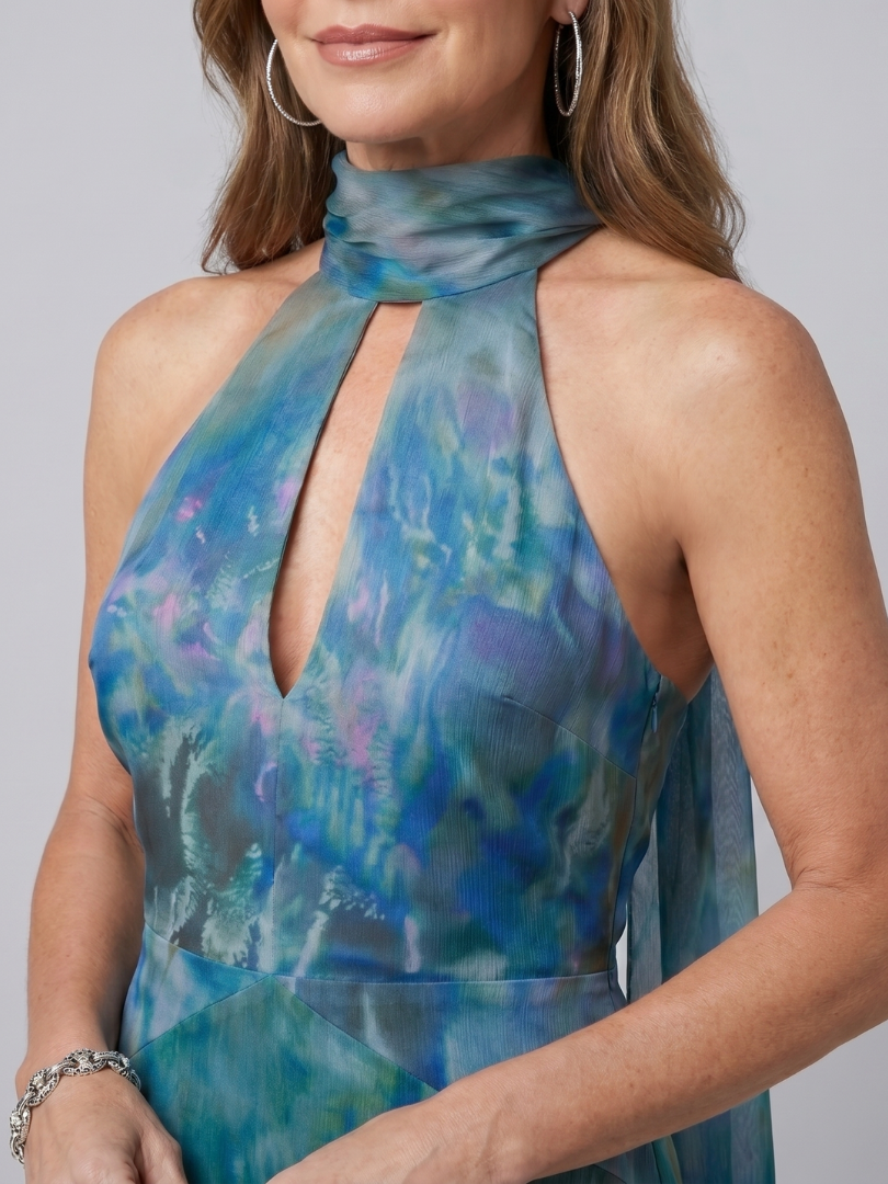 Juniper | Ärmelloses Maxikleid mit Schlüsselloch-Ausschnitt