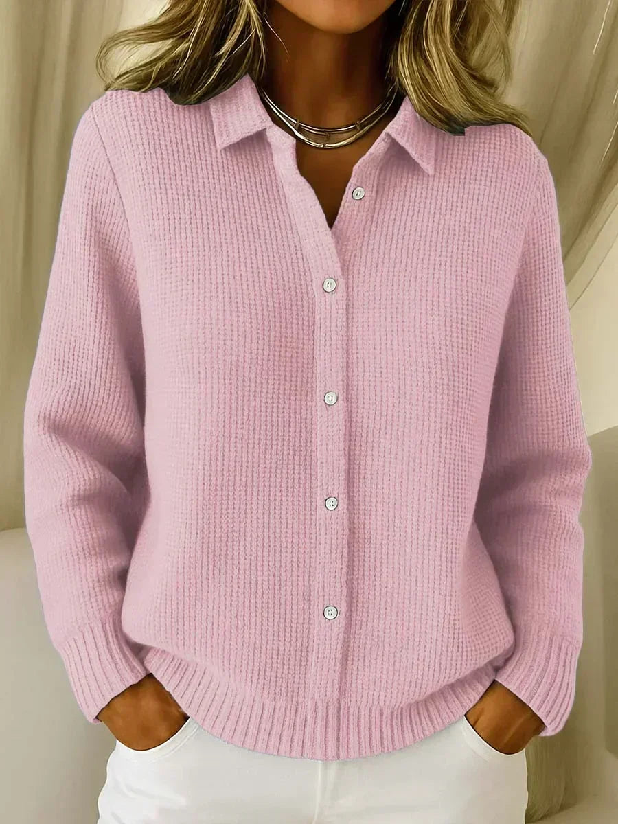 Carmela | Strukturierte Strickjacke mit Knöpfen