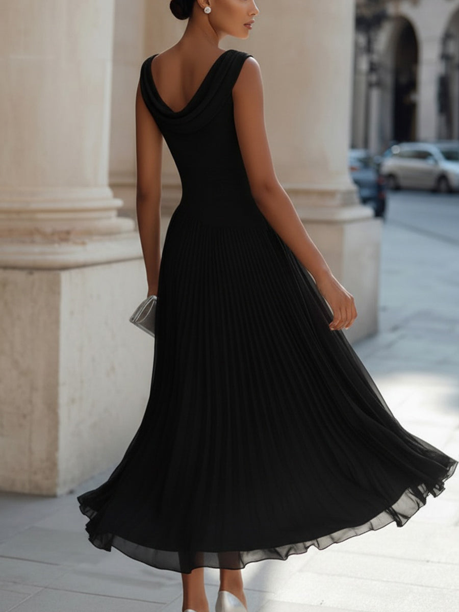 Mirella | Elegantes Midikleid mit Plissee