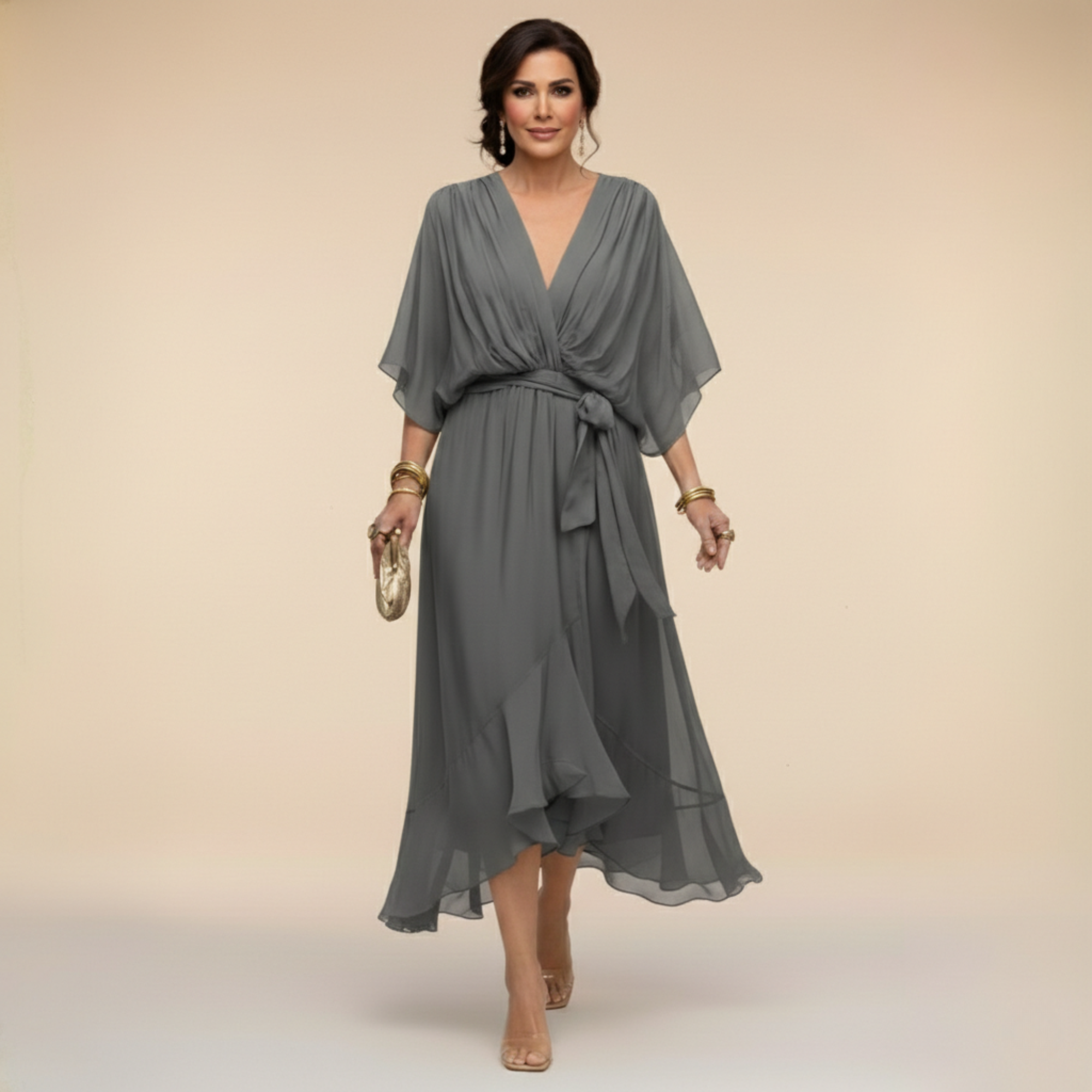 Verity | Midikleid mit V-Ausschnitt