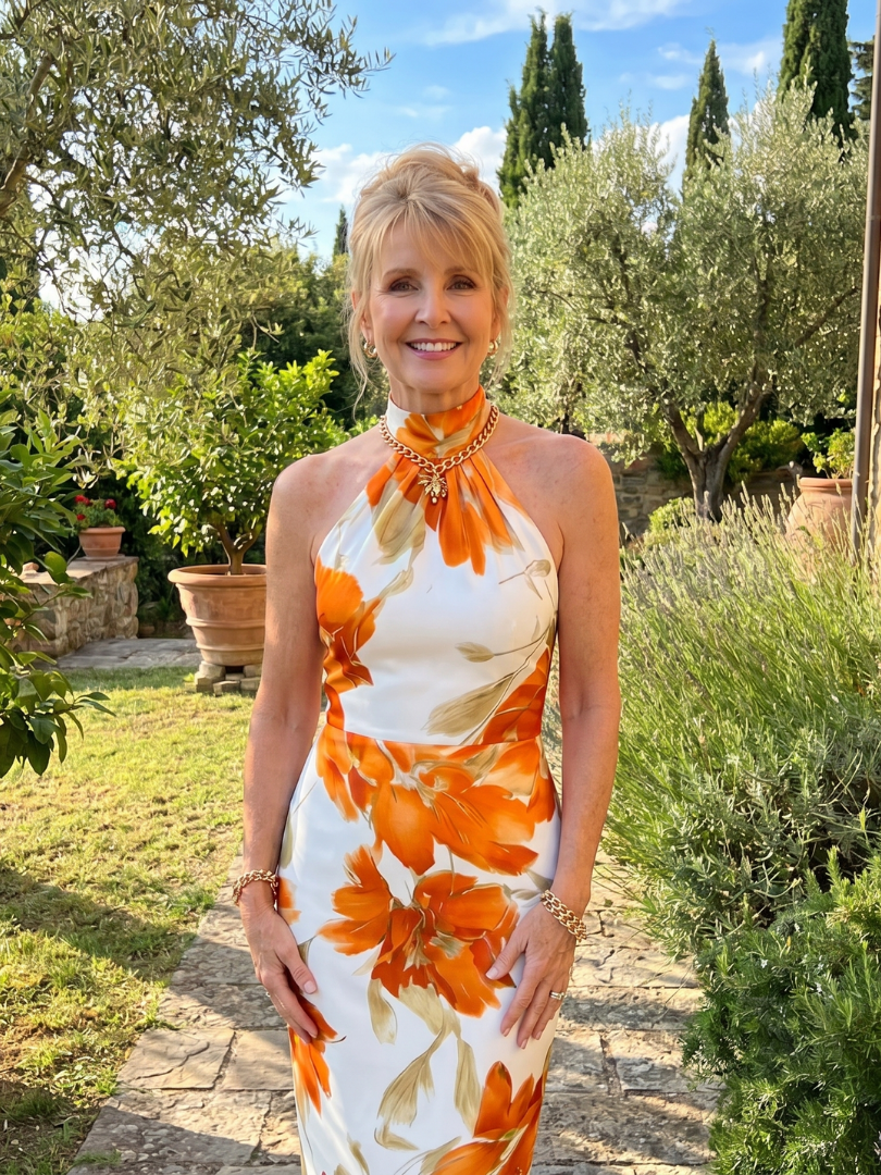 Zinnara | Midikleid mit V-Ausschnitt und Blumenprint