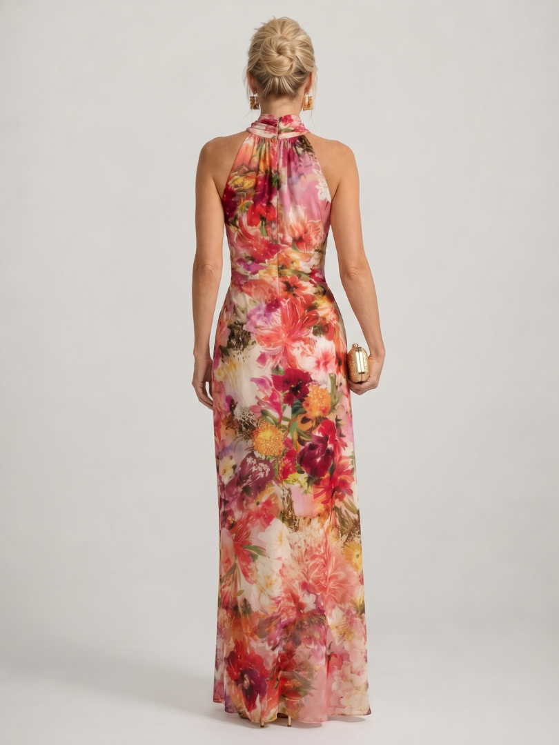 Elisabetta | Geblümtes Maxikleid mit Sweetheart-Ausschnitt