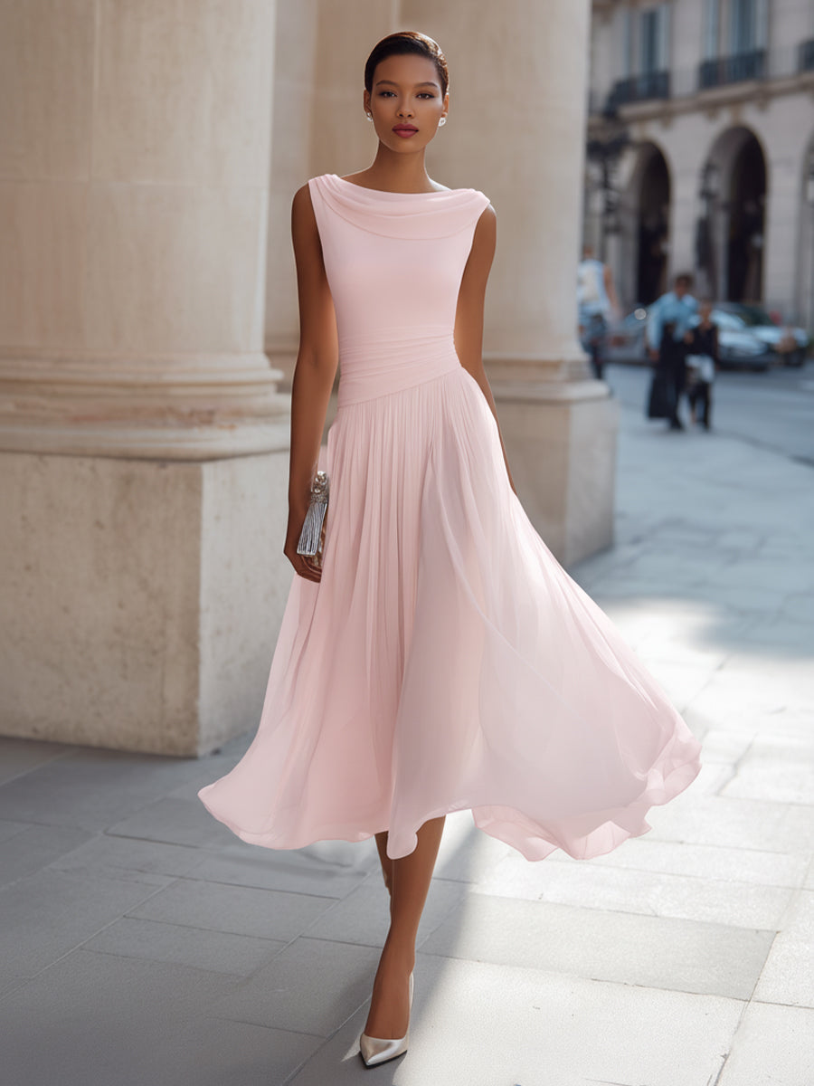 Mirella | Elegantes Midikleid mit Plissee