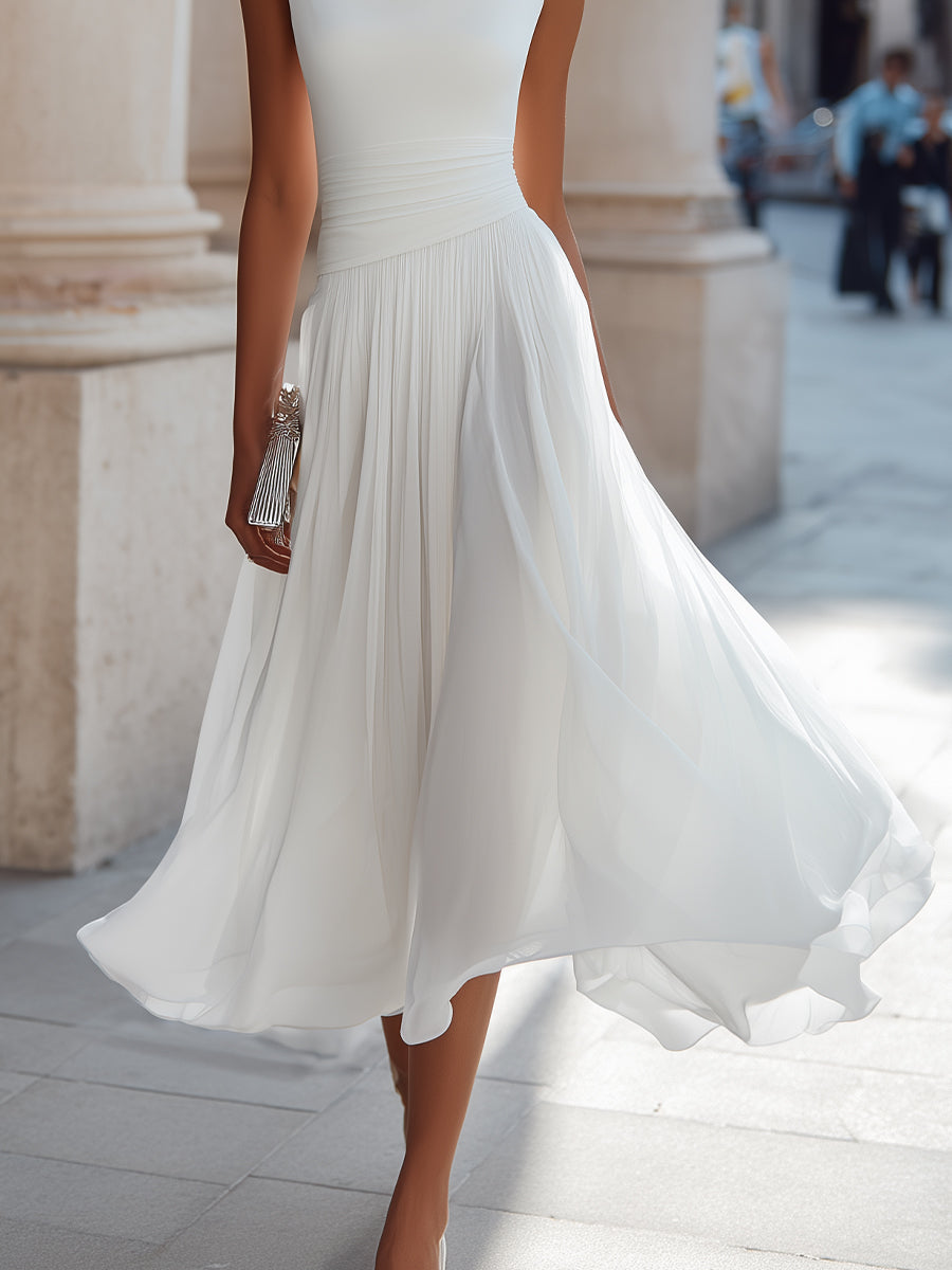 Mirella | Elegantes Midikleid mit Plissee