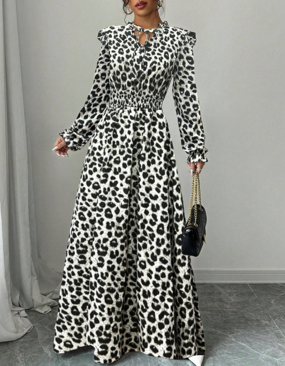 Nesta | Langärmeliges Maxikleid