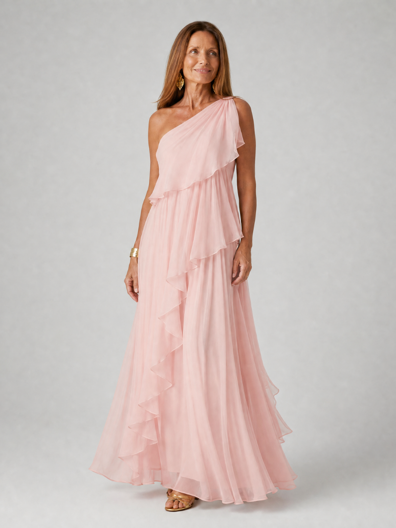 Alina – Elegantes One-Shoulder-Maxikleid