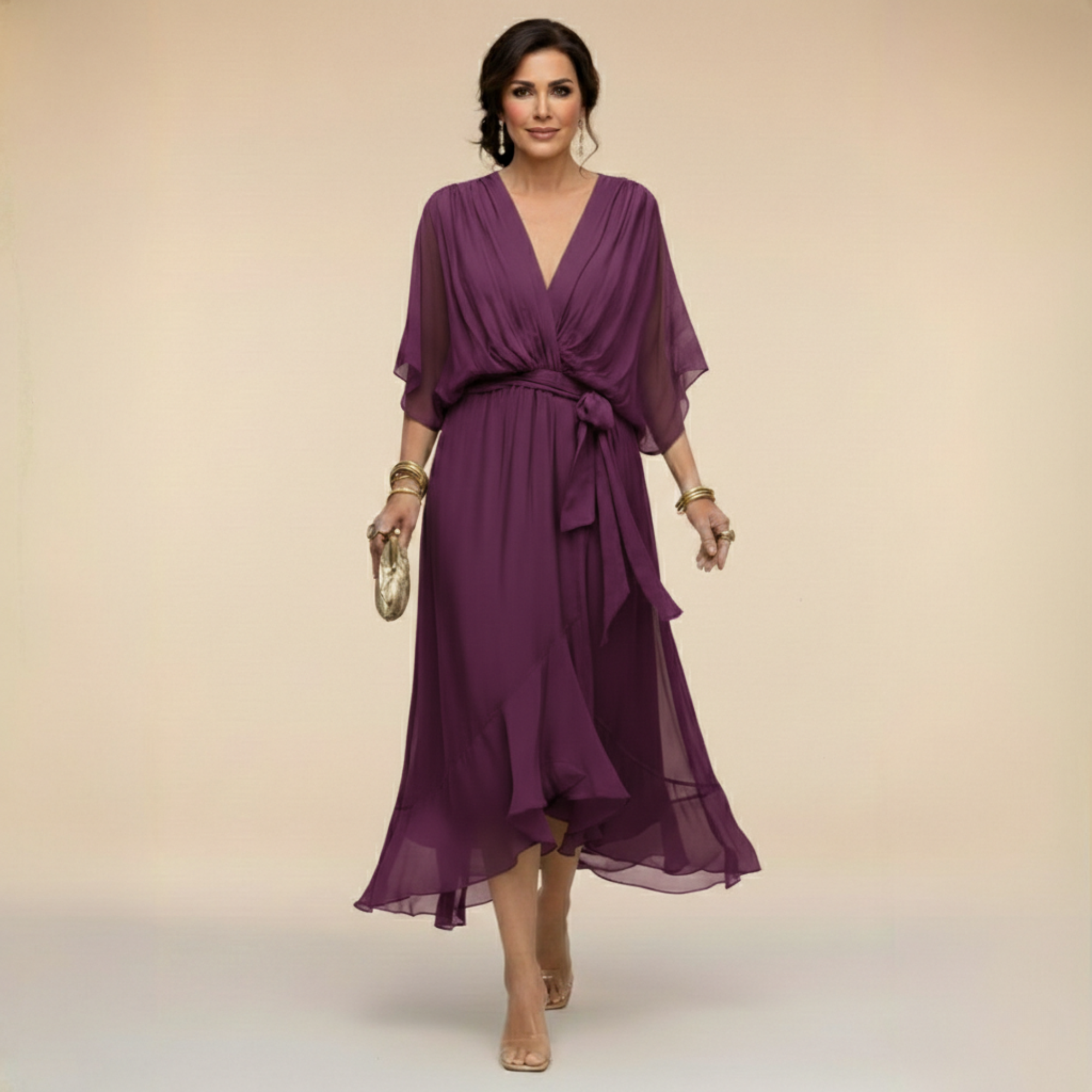 Verity | Midikleid mit V-Ausschnitt