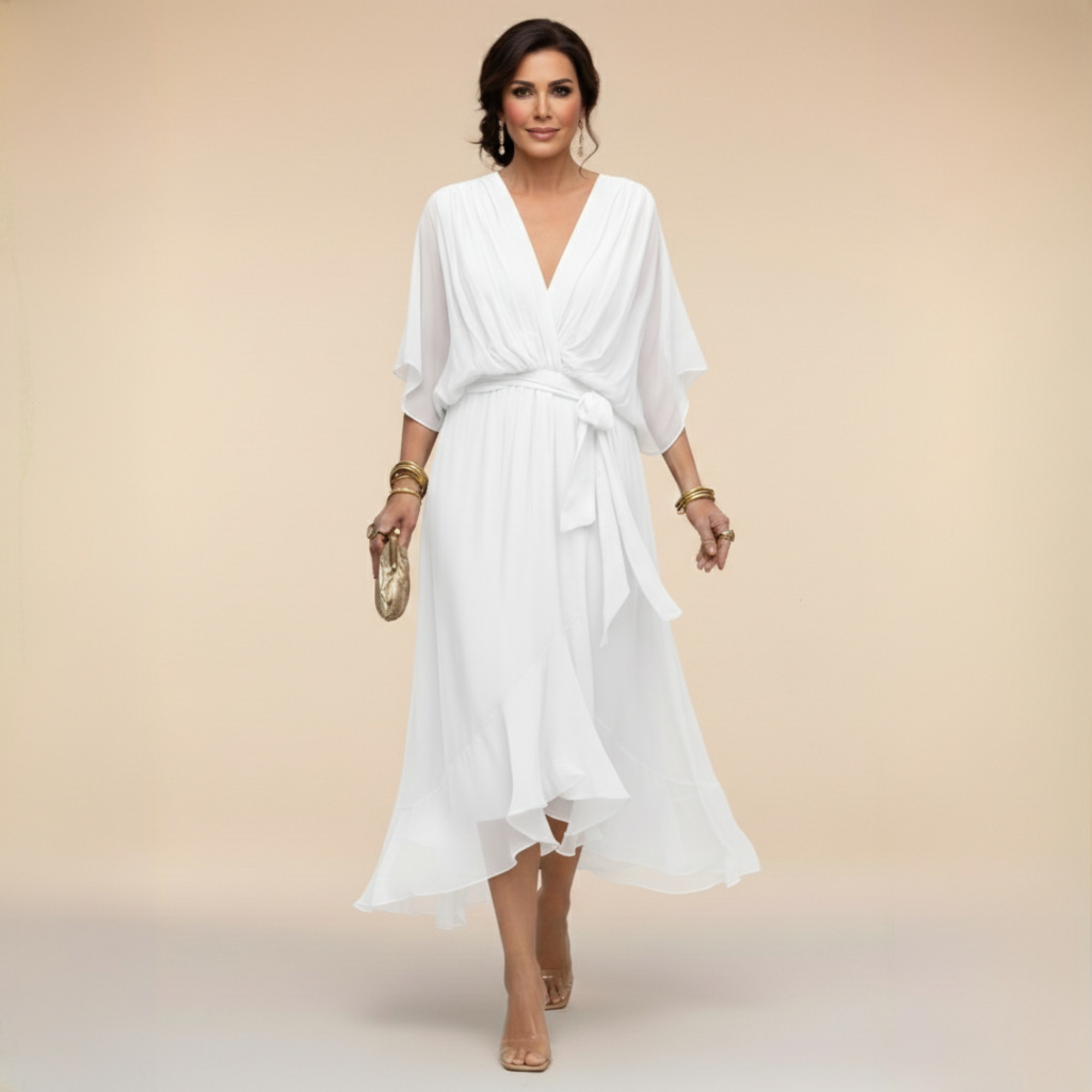 Verity | Midikleid mit V-Ausschnitt