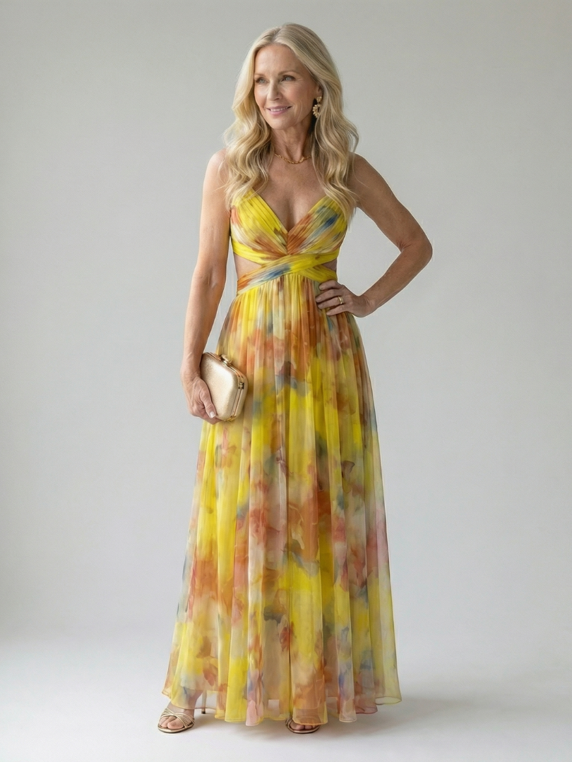 Élise | Wickel-Maxikleid mit Farbverlauf