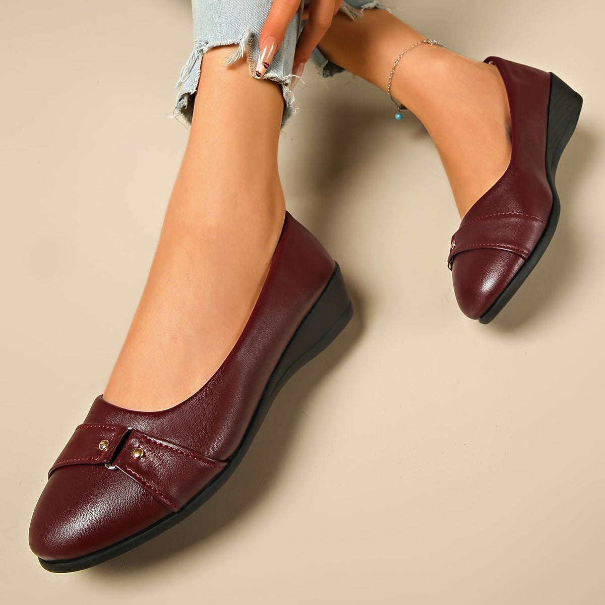 Mavis | Gepolsterte Schuhe mit Keilabsatz