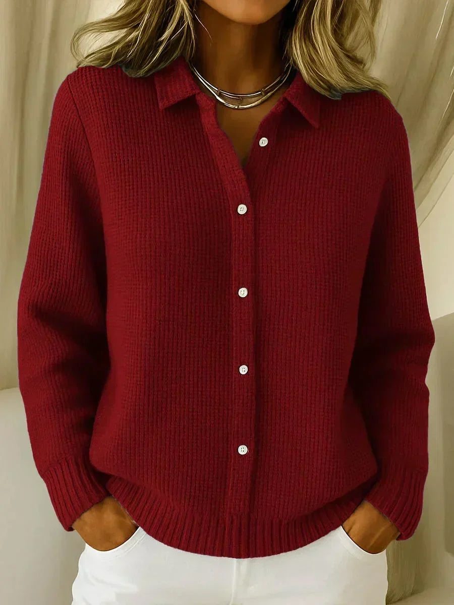 KATRINA™ | Strukturierte Strickjacke mit Knöpfen