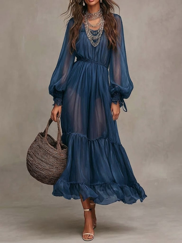 Gerda | Elegantes Midikleid mit V-Ausschnitt