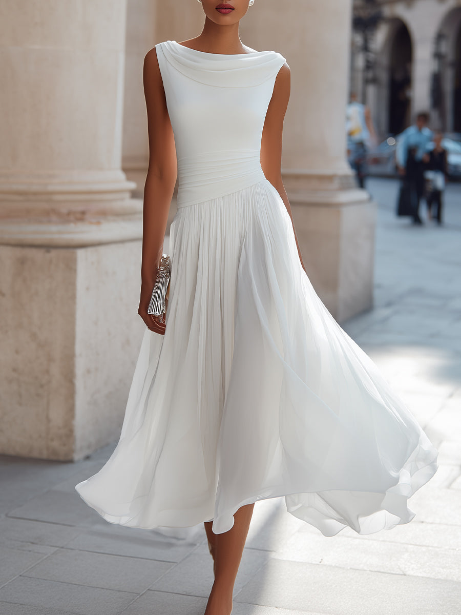 Mirella | Elegantes Midikleid mit Plissee