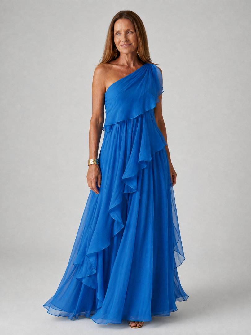 Alina – Elegantes One-Shoulder-Maxikleid