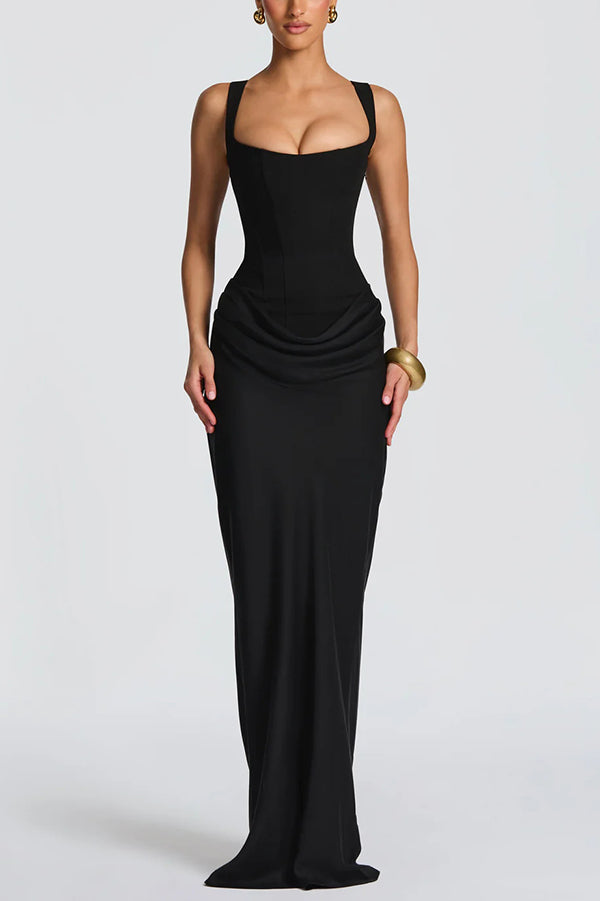 Éléonore | Maxikleid mit eckigem Ausschnitt