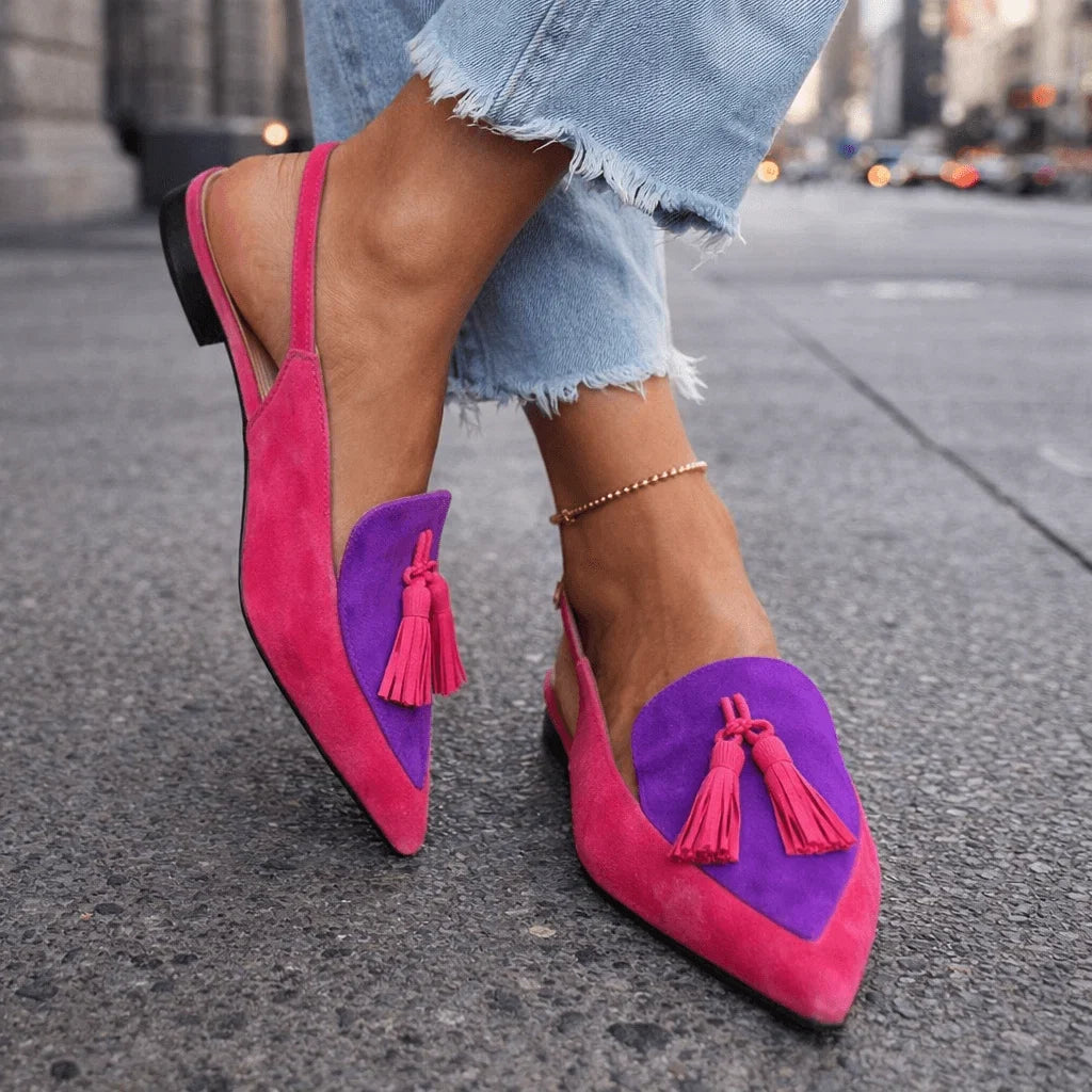 Elly Slingback-Sandalen mit Quasten