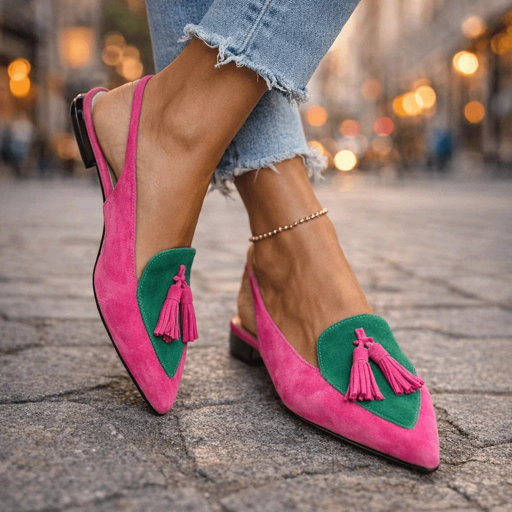 Elly Slingback-Sandalen mit Quasten