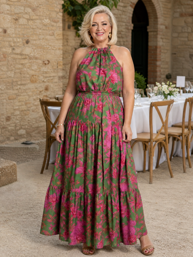 Rowen | Drapiertes Midikleid mit Gürtel