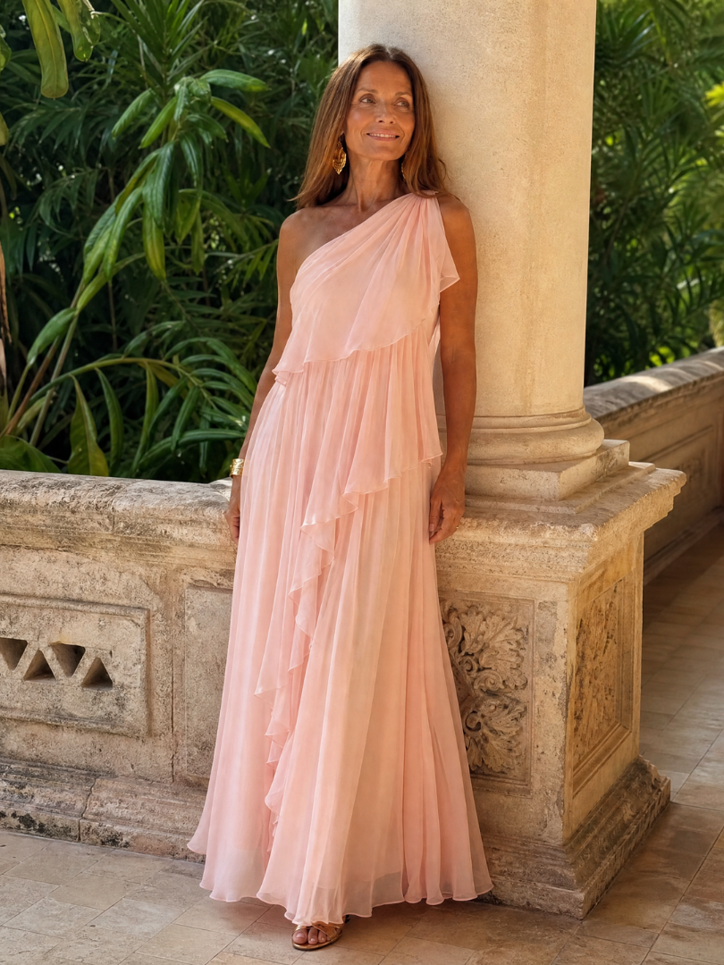 Alina – Elegantes One-Shoulder-Maxikleid