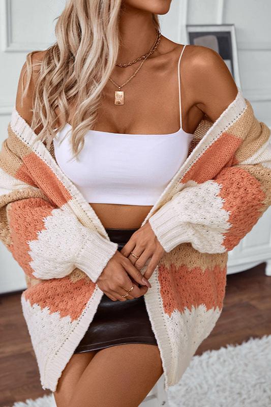 Oversize-Strickcardigan – Lockerer Strick mit offener Front