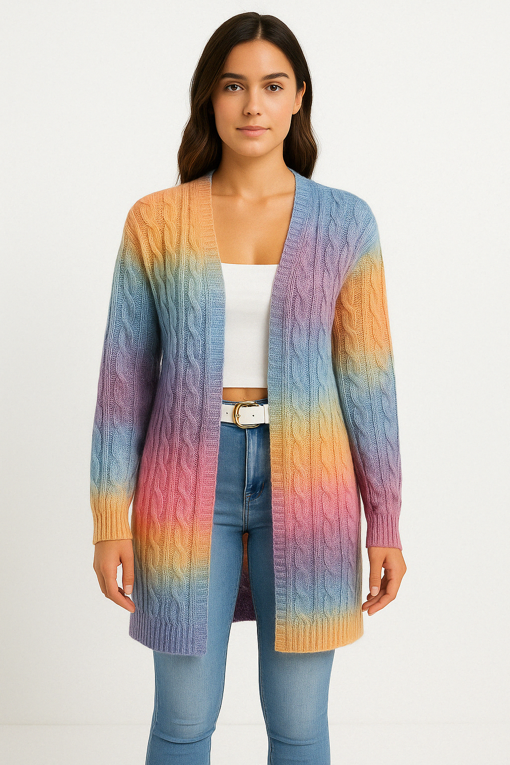 Lange Cardigan – Weiche Strickcardigan mit offener Front