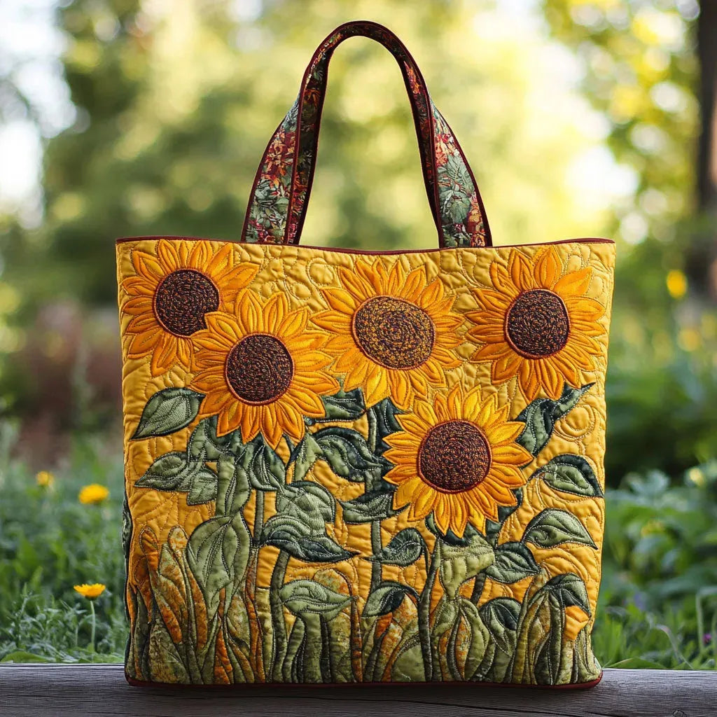 Klassische Tasche mit Sonnenblumendruck
