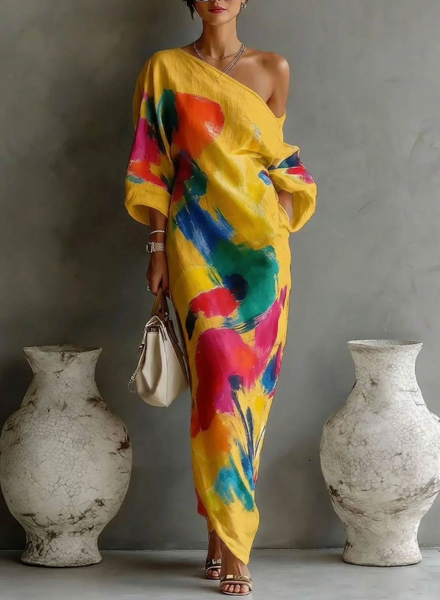 Elizabeth | Ein-Schulter-Maxikleid