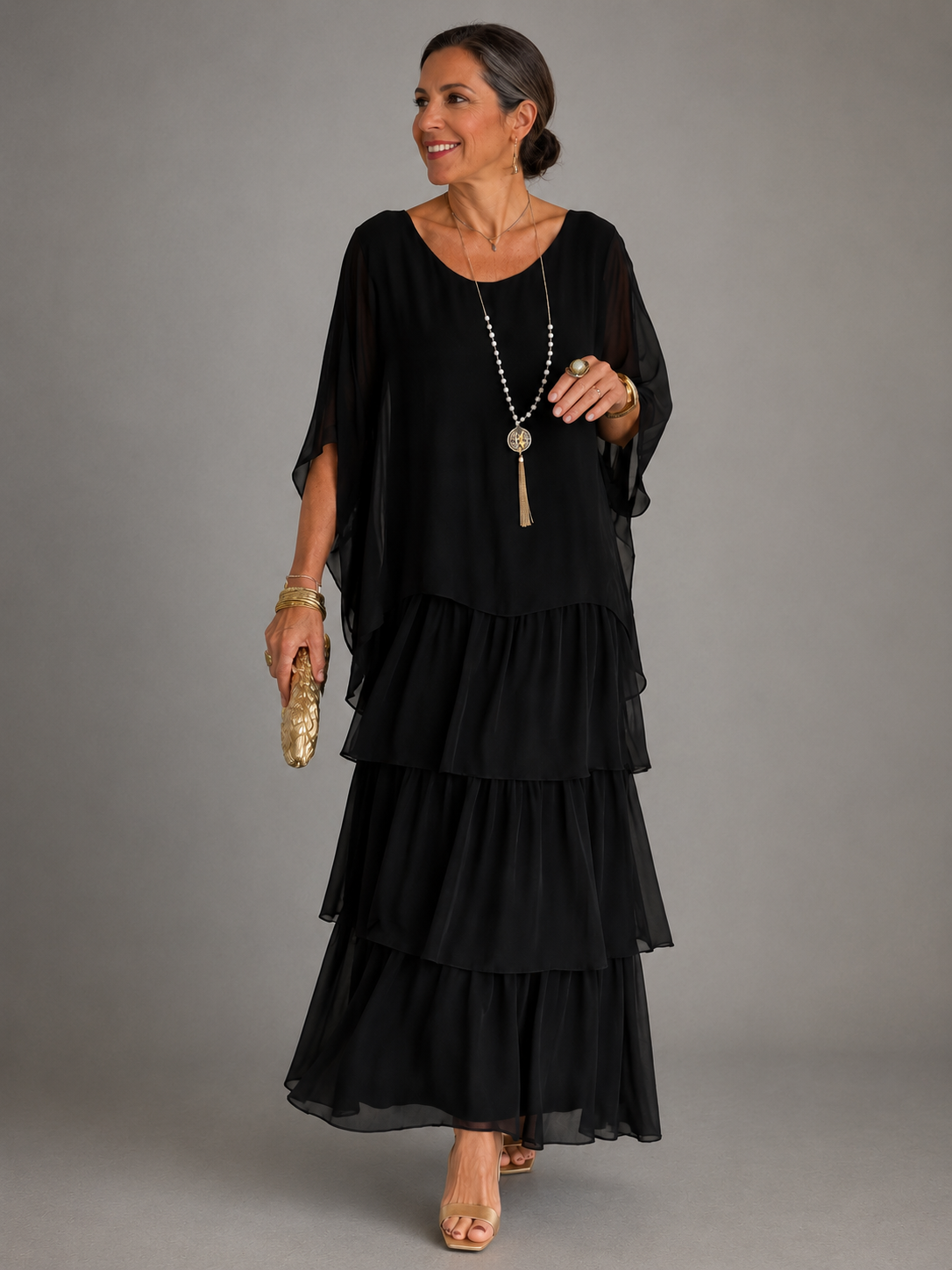 Elspeth | Fließendes Maxikleid